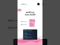 width v/s max-width property in CSS