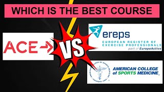 Which Is The Best Fitness Course?  EREPS vs ACE vs ACSM || #fitnesscareer