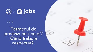 🚨Termenul de preaviz: ce-i cu el? Când trebuie respectat? Răspundem cu @eJobsRomaniaOfficial