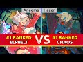 GGST ▰ Aneema (#1 Ranked Elphelt) vs Hazen (#1 Ranked Happy Chaos). High Level Gameplay