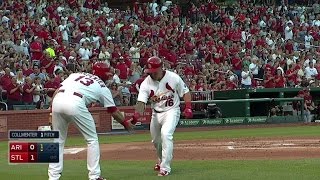 ARI@STL: Wong hammers leadoff home run to right