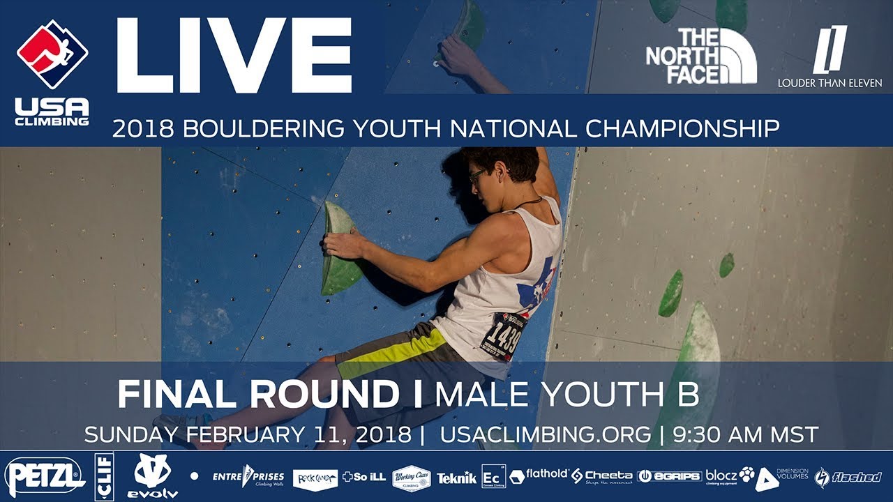 Male Youth B • Finals • 2018 Youth Bouldering Nationals • 2/11/18 9:30 ...