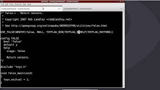 Implementation of toybox true/false