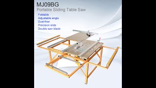 MJ09BG portable dust-free table saw panel saw operation vedio