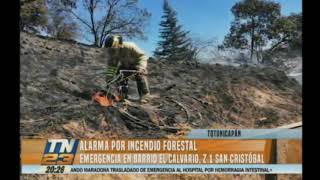 Alarma por incendio forestal en Totonicapán