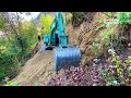 building a new road atop the hill excavator videos construction site skillful operator kobalco