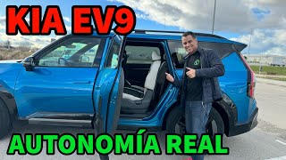 ¡ESTA ES SU AUTONOMÍA REAL! Prueba KIA EV9 ¡EL COCHE ELÉCTRICO MÁS IMPONENTE! Opiniones MOTORK