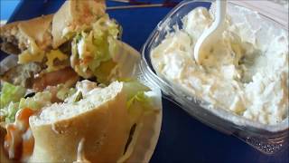 Lakeside Bagel \u0026 Deli's Bagel Burger \u0026 Potato Salad (Food review with my Sister)