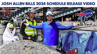 Josh Allen Reveals The Buffalo Bills 2024 Schedule From The New Stadium Construc