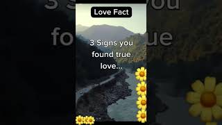 Psychology facts about love || 3 Signs you found true love #shorts #lovefacts