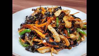 Fish-flavored shredded meat recipe 鱼香肉丝 好吃到舔盘子