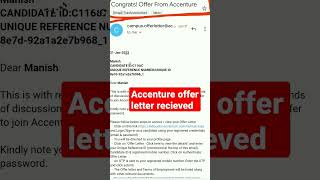 ACCENTURE OFFER LETTER ❤️|| DATE OF JOINING ❓#accenture #offerletter #ase