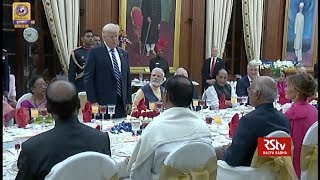 President Kovind \u0026 President Trump's speech at the banquet at Rashtrapati Bhawan