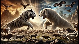 Animals Tournament Epic Battle (Black Panther, White Tiger, Polar Bear, Gorilla, Hyena, Bear, Snake)