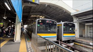 鶴見線205系1100番台T18編成 各停 扇町行き 入線シーン@鶴見駅