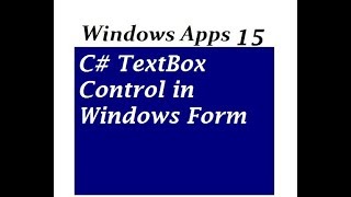 C# TextBox Control in Windows Form