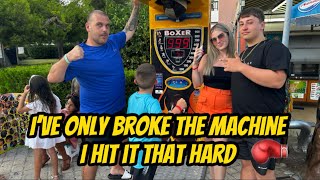 Breaking The Punch Machine | Eddie Hall | Boxing Punch #punch #boxing #family
