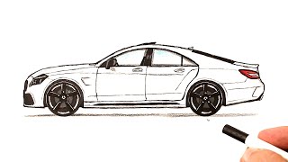 How to draw a Mercedes-Benz CLS 63 AMG