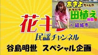 【花キン民謡チャンネル】7月第５週 “あきよちゃんのドタバタ田植え体験”　民謡＆演歌で頑張る谷島明世が地元・茨城県結城市で初体験！