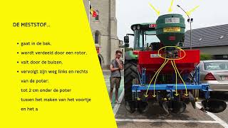 Zelf samengestelde rijenbemester voor aardappelen Hans Lossie