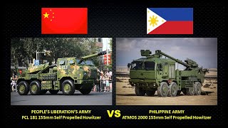 China's PLA PCL 181 Self-propelled Howitzer VS Philippine Army's ATMOS 2000 Self-propelled Howitzer