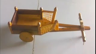 bullock catr | બળદ ગાડુ બનાવાની રીત |craft | New Wood Handcraft  Cart | બળદ ગાડુ |west nathi best