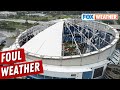 Tropicana Field Roof Shredded By Milton's Winds