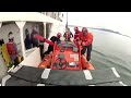 noaa ship rainier fast rescue boat launch and recovery.mp4