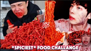 *spiciest* food challange 🔥🥵| #mukbang 😱~ Extreme pain 💯🥶