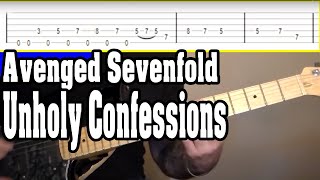 Avenged Sevenfold - Unholy Confessions Guitar Tutorial w/TABS