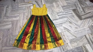 7 to 8 years baby pattu langa cutting and stitching in Telugu..