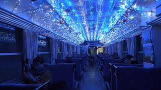 電車内でＬＥＤ「冬ホタル」　徳島・高知の阿佐海岸鉄道