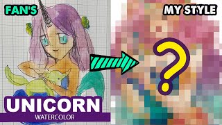 Drawing A Unicorn Queen | #5 Redraw fan’s painting l Tutorial drawing