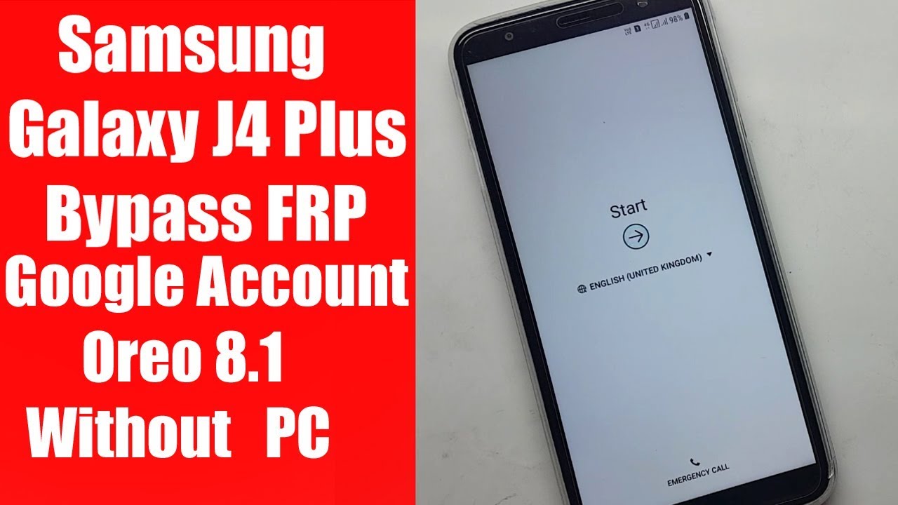 Samsung Galaxy J4 Plus Google Account Bypass FRP Android 8.1 Without PC ...