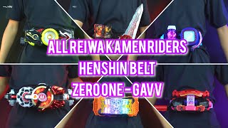 All Reiwa Kamen Riders DX Henshin Belt ( Zero-One, Saber, Revice, Geats, Gotchard, and Gavv )