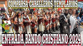 4K COMPARSA CABALLEROS TEMPLARIOS - ENTRADA BANDO CRISTIANO #sanvicente #morosycristianos #desfile