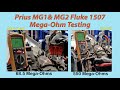 Prius Hybrid Mega Ohmmeter Insulation Testing using Fluke 1507