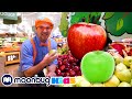 Blippi Visits an Apple Fruit Factory - Blippi | Kids Cartoons & Nursery Rhymes | Moonbug Kids