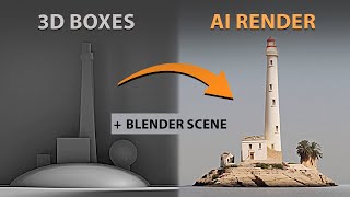 3D Block Out to Finished AI Render in Minutes - Blender 4.3 + Stable Diffusion + Project Files