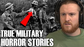 Royal Marine Reacts To 3 Very Disturbing TRUE Military/War Horror Stories - Mr. Nightmare