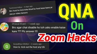 QNA ON ZOOM HACK | How To Remove Host ? | Chat Disable | How To Hack Zoom Classes In Mobile