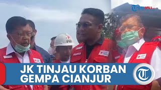 Ketua Umum PMI Jusuf Kalla Tinjau Pengungsi Gempa Cianjur di Desa Nagrak