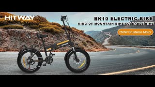 bk10 HITWAY Electric Bike,20in Ebikes, up 90KM Fold Bike Citybike MT Bicycle