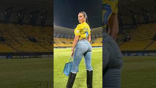 Georgina Rodriguez ensured all eyes were on her at the stadium 🏟️😯 ll #ronaldo #georgina #shorts