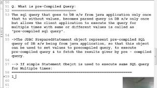 21 Advanced java tutorial | JDBC, Pre compiled Query | Prepared Statement | Statement | adv java