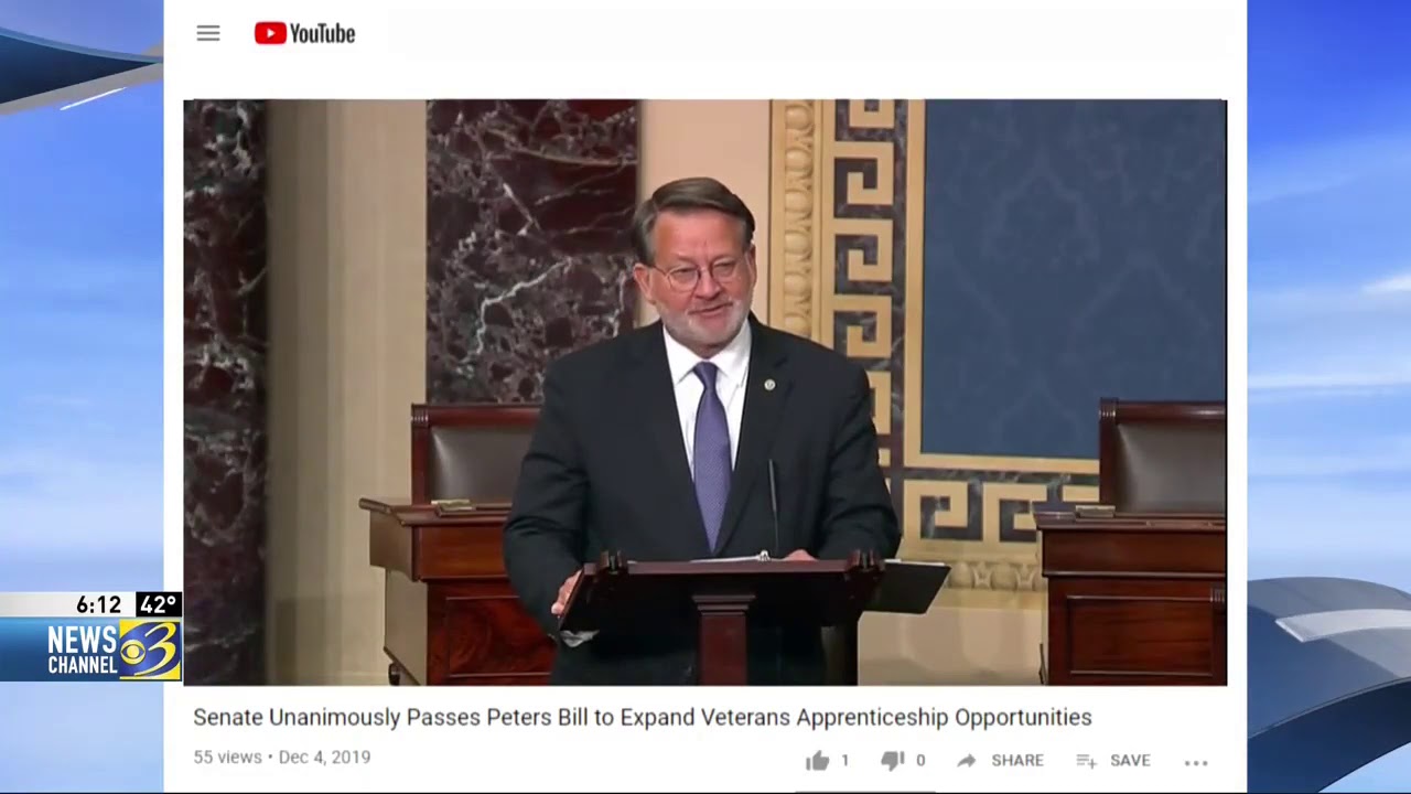 WWMT: Senator Peters' Vets Appreticeship Bill Passes Senate Unanimously ...