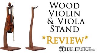 Handcrafted Solid Wood Violin/Viola Stand with Bow Holder