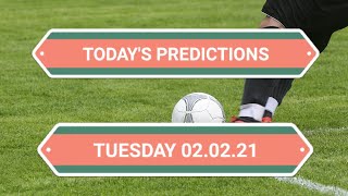 TUESDAY 02/02 - TODAY'S FOOTBALL PREDICTIONS - SOCCER FIXED BETTING ODDS - TODAY'S TIPS