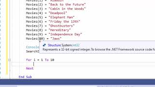 Linear Search in VB NET