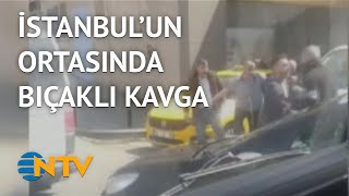 @NTV Taksicilerle sürücünün kavgası kamerada